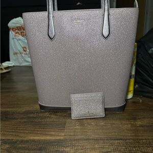 Kate Spade Glitter Tote Bag - Silver